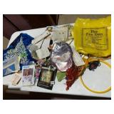 ASSORTED NEEDLEPOINT KITS, EMBROIDERY FLOSS,