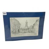 PENCIL DRAWING, OLD MAIN, THE PENNSYLVANIA STATE