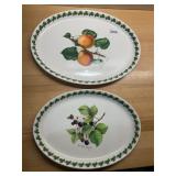 PORTMEIRION POMONA OVAL PLATTERS, FIRE & ICE,