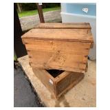 WOODEN CRATES, STAMPED MARKINGS, INCLUDES HEAVY