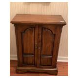 WOOD CABINET, FRENCH PROVINCIAL STYLE, ARCHED