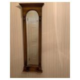 WOOD WALL MIRROR, ARCHED TOP, COLUMNAR DETAILS,
