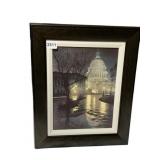 PHOTOGRAPHIC PRINT, US CAPITOL BUILDING AT NIGHT,