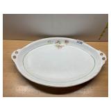 CANONSBURG CHINA OVAL SERVING PLATTER, FLORAL