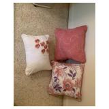 DECORATIVE THROW PILLOWS, ASSORTED FLORAL AND