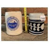 STONEWARE BEER MUGS, INCLUDES SCHLOSSQUELL
