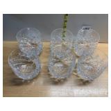 CRYSTAL TUMBLERS, DIAMOND CUT PATTERN, STARBURST