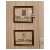 PR WILLIAMSBURG TAVERN PRINTS, WATERCOLOR STYLE,