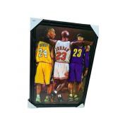 BASKETBALL LEGENDS CANVAS PRINT, KOBE BRYANT,