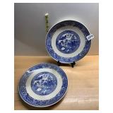W.H. GRINDLEY CHESTER PATTERN PLATES, BLUE AND