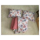 FLORAL PRINT COMFORTER, MATCHING PILLOW SHAMS,
