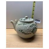 JAPANESE STYLE STONEWARE TEAPOT, RAISED SLIP