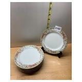 HAVILAND & CO LIMOGES PORCELAIN PLATES, FLORAL