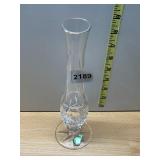 WATERFORD CRYSTAL VASE, CUT GLASS PATTERN, FOOTED