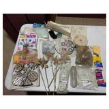 ASSORTED CRAFT SUPPLIES, INCLUDES DECORATIVE