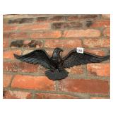 CAST METAL EAGLE WALL DECOR, BLACK FINISH, WINGED