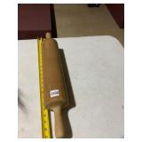 WOODEN ROLLING PIN, TAPERED HANDLES, KITCHEN