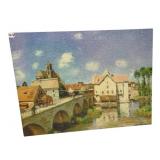 ALFRED SISLEY BRIDGE AT MORET PRINT, CANVAS WRAP,