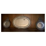 CAMBRIDGE COLONIAL BY ONEIDA PEWTER, OVAL SERVING