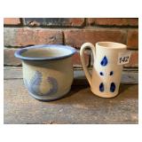 STUDIO POTTERY, INCLUDES STONEWARE PLANTER W/