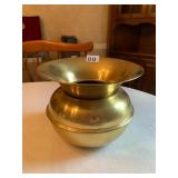 BRASS BOWL, WIDE FLANGED RIM, POLISHED FINISH,