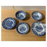 JOHNSON BROS COACHING SCENES DINNERWARE, BLUE AND