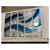 PURE ART ONLINE METAL WALL ART, 5-PANEL ABSTRACT