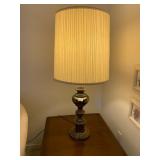 BRASS TABLE LAMP, TRADITIONAL TURNED COLUMN,