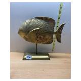 ROSENTHAL-NETTER BRASS ANGELFISH SCULPTURE,