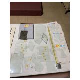 ASSORTED BEVELED GLASS MIRROR TILES, VARIOUS