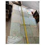 ASSORTED STAINED GLASS SHEETS, VARIOUS TEXTURES,