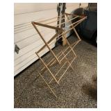 WOODEN FOLDING CLOTHES DRYING RACK, ACCORDION