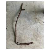 VINTAGE HAND SCYTHE, WOODEN HANDLE, RUSTED METAL