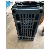 PLASTIC STORAGE CRATES, INTERLOCKING, BLACK,
