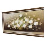 IRENE COX, OIL ON CANVAS, FLORAL STILL LIFE, GILT