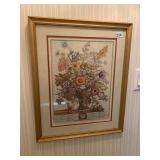 BOTANICAL PRINT, NOVEMBER, FLORAL ARRANGEMENT