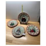 SAKURA HOLIDAY CATS STONEWARE PLATES, FESTIVE CAT