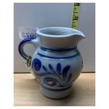 GERMAN STONEWARE BEMBEL JUG, GREY GLAZE, COBALT