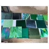 ASSORTED STAINED GLASS SHEETS, VARIOUS TEXTURES,
