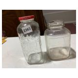 DAILY SUN JUICE BOTTLE W/ RED METAL LID, SQUARE