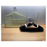 ASSORTED CLOTHES HANGERS, INCLUDES VELVET-FLOCKED