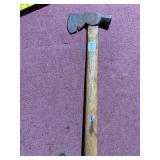 PLUMB HATCHET, WOOD HANDLE, STEEL HEAD, MADE IN