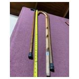 WOOD CANES, CROOK HANDLES, RUBBER