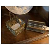 PENCO INDUSTRIES BRASS BASKET, PROVO CRAFT GLASS