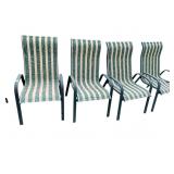 PATIO DINING SET, INCLUDES TABLE W/ GLASS TOP,