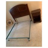 LEA INDUSTRIES QUEEN BEDROOM SET, DARK WOOD