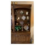 WOOD BOOKCASE, TRADITIONAL STYLE, ARCHED TOP,
