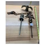 METAL EAGLE FINIALS, ASSORTED SIZES, THREADED