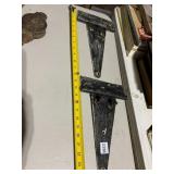 METAL T-HINGES, BLACK PAINTED FINISH, DISTRESSED
