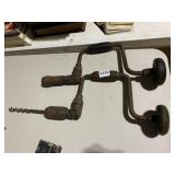 BRACE DRILLS, WOODEN HANDLES, RATCHETING
